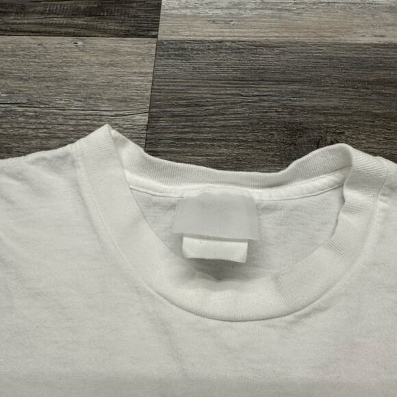 Vintage MLB Cleveland Indians White Red XL Crew Neck Embroidered Logo T-Shirt - Picture 9 of 9